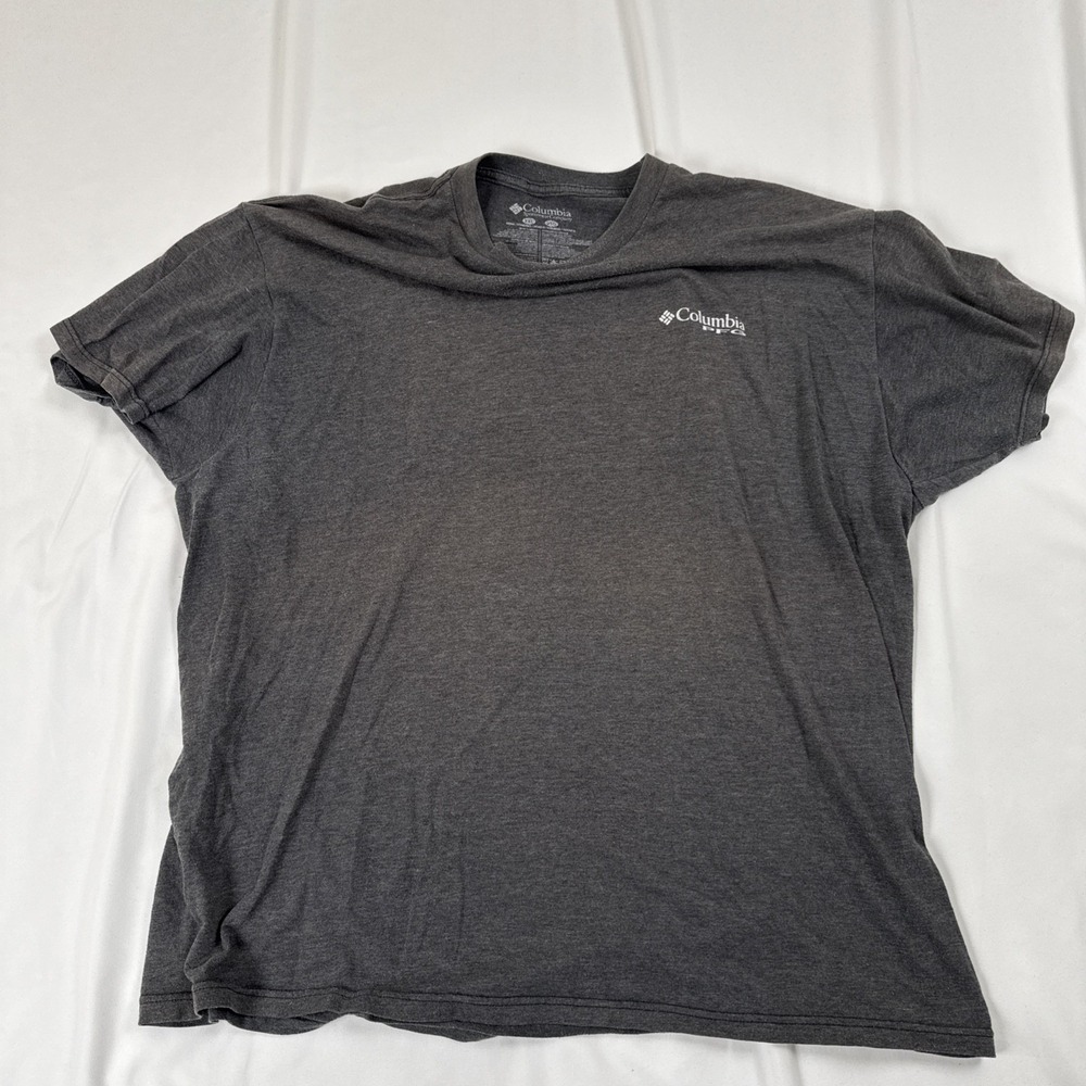 Columbia PFG Mens Short Sleeve Gray Fishing T-Shirt XXL FM1090